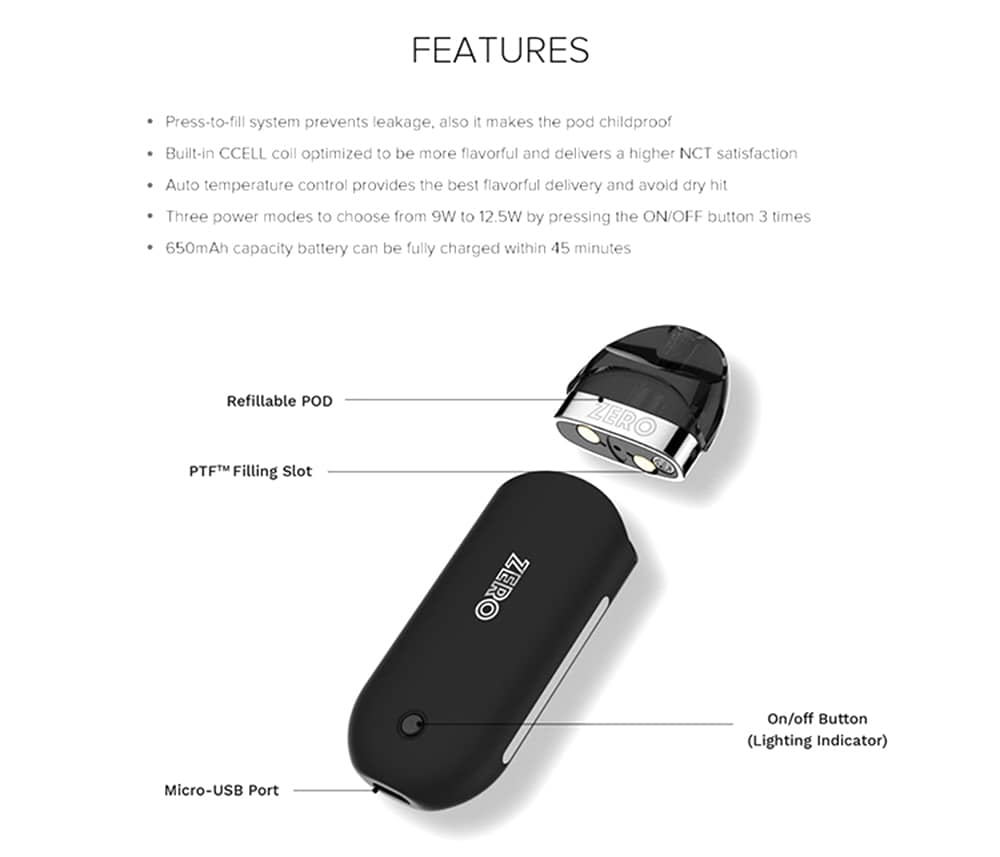 Vaporesso Renova Zero Press to Fill Pod System Kit- Twilight