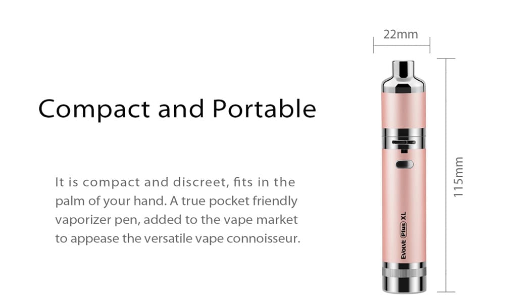 Yocan Evolve Plus XL Wax Vape Pen Kit with 1400mAh / 0.375 ohm for E Cigarette- Silver