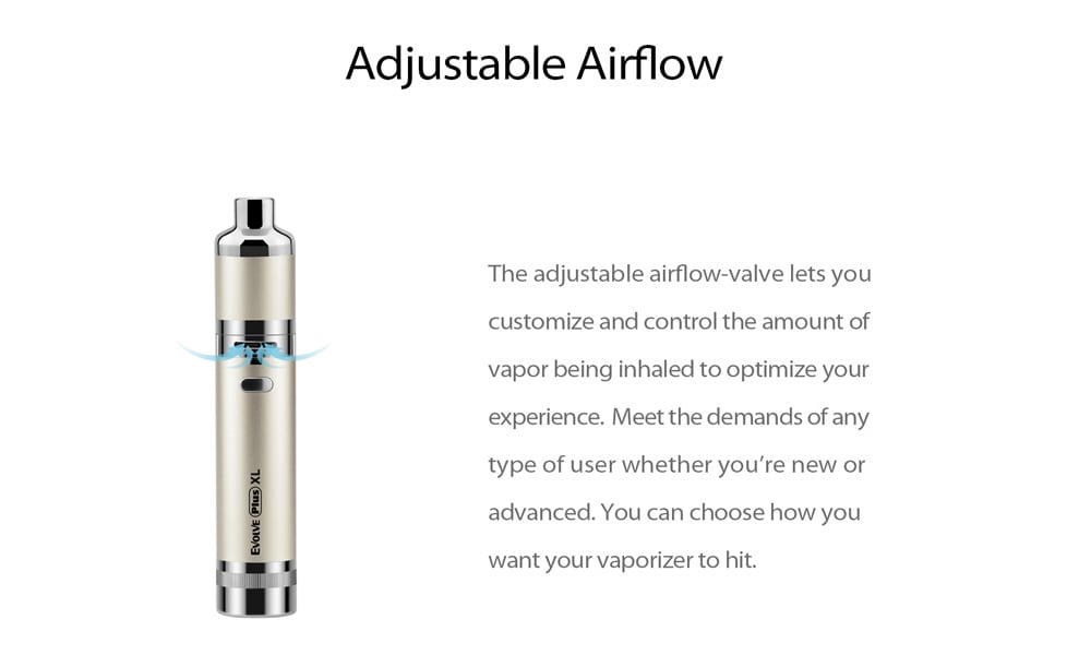 Yocan Evolve Plus XL Wax Vape Pen Kit with 1400mAh / 0.375 ohm for E Cigarette- Silver