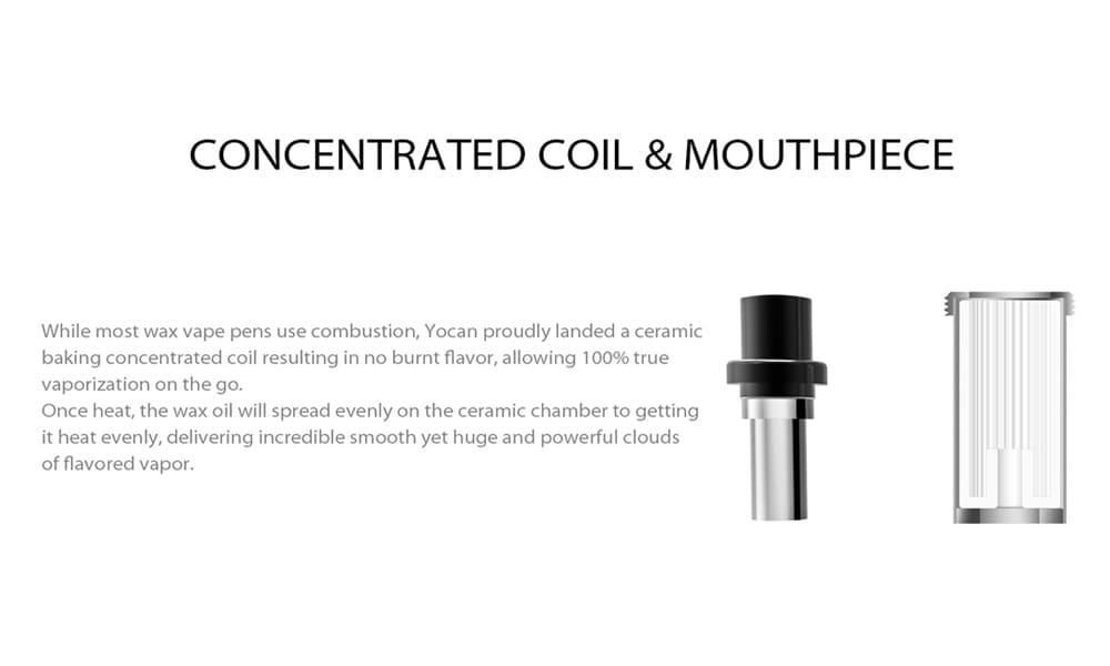 Yocan Explore Wax and Dry Herb 2-in-1 Vaporizer Kit with 2600mAh / 200 - 460F for E Cigarette- Black