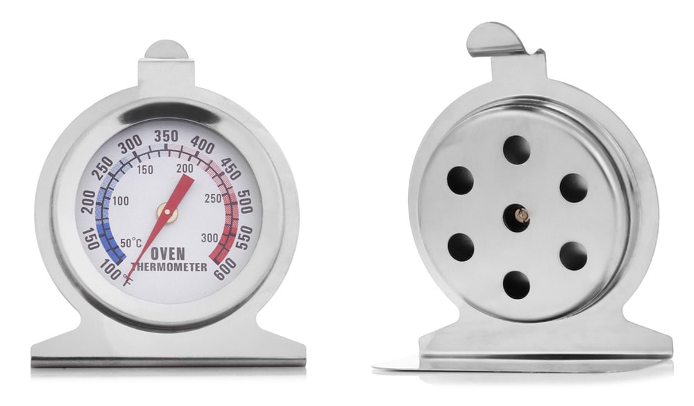 Heat-resistant Stainless Steel Dial Oven Thermometer Food Meat Temperature Measurement Tool- Silver