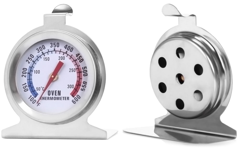 Heat-resistant Stainless Steel Dial Oven Thermometer Food Meat Temperature Measurement Tool- Silver
