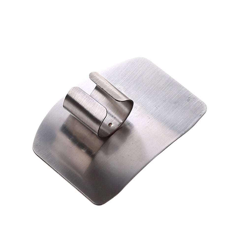 Stainless Steel Multi - Function Vegetable Finger Protector- Silver