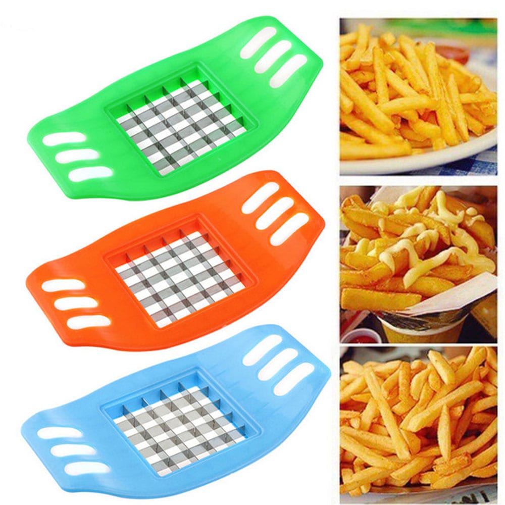 Stainless steel potato cutting device square slicers cut fries device- Green