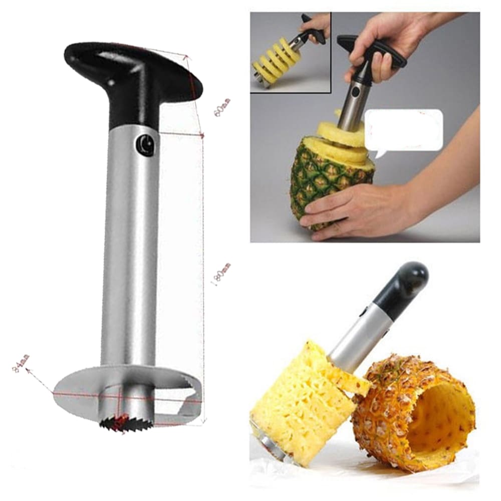 Stainless Steel Pineapple Peeler Peeled Pineapple Three In One Pineapple Peeler Kitchen Peeler- Silver