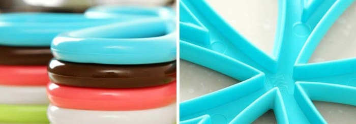 Plum Blossom Pattern PVC Heat-insulated Cup Cover Pad Table Surface Protector- Random Color