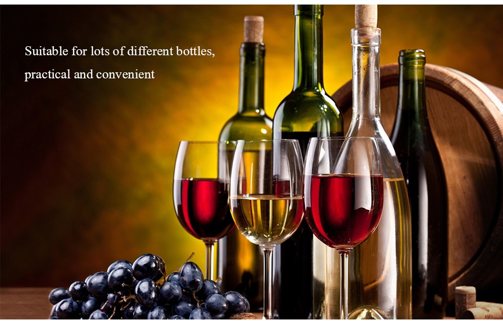 Silicone Vacuum Wine Bottle Stopper- Black