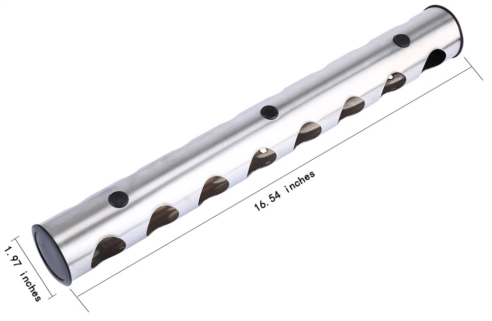 Creative Wine Rack Holder 8 Holes Home Bar Wall Vertical Wine Bottle Stand- Silver