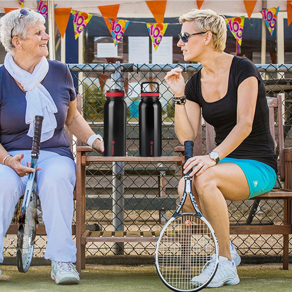 zanmini BZ12 - 1000 Multifunctional Sport Water Bottle 1000ML - Black