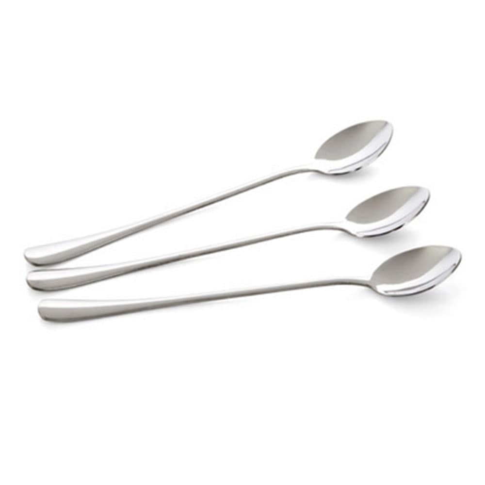 Stainless Steel Long Handled Spoon- SilverMirror Oval