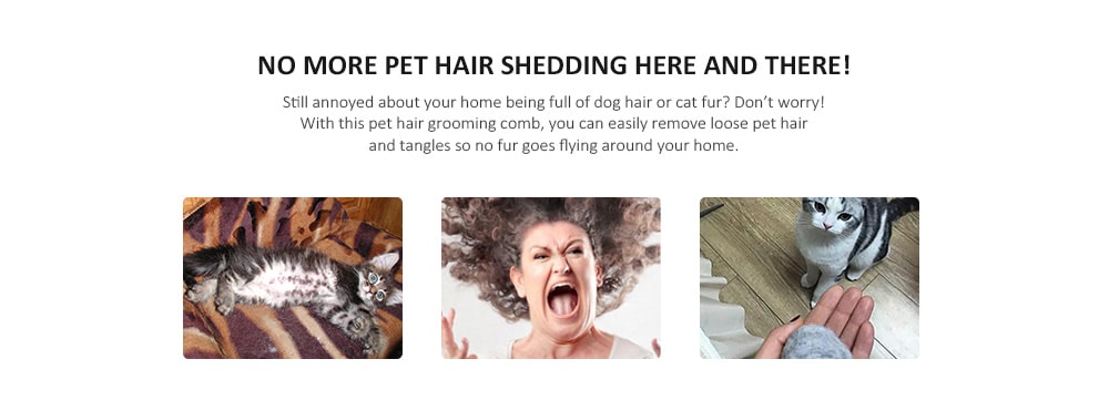 Pet Double-sided Open Comb Hair Removal Grooming Tool- Yellow