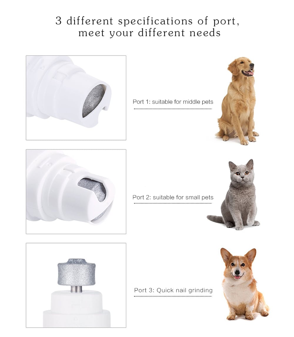 Pets Full-automatic Nail Grinding Device - White