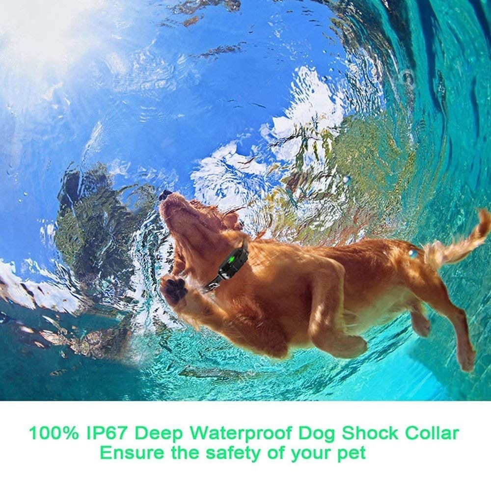 Water Resistant and Rechargeable Dog Shock Collar Remote Dog Training Collar- Black