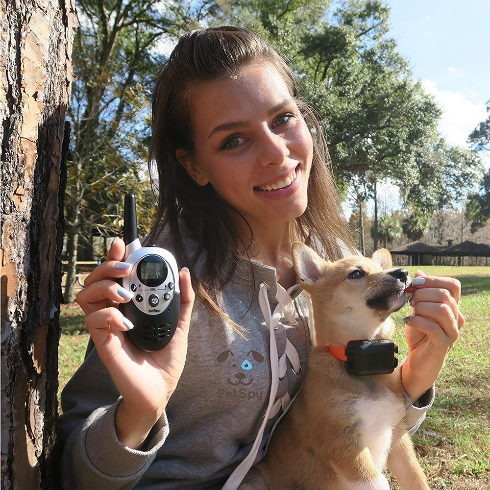 Water Resistant and Rechargeable Dog Shock Collar Remote Dog Training Collar- Black