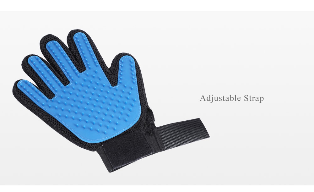 Pet Grooming Glove Massage Brush Deshedding Tool for Gog Cat- Blue