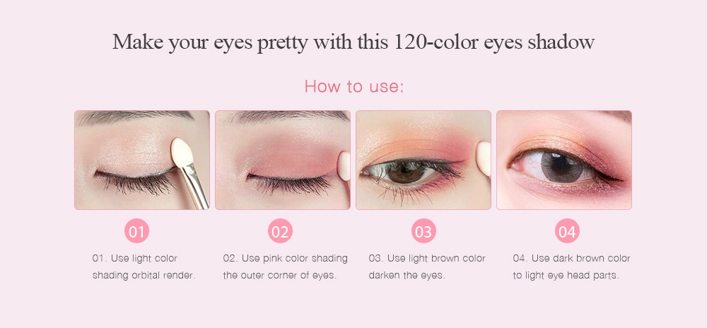 POPFEEL 120 Color Matte Pearl Eyeshadow Three-layer Makeup Board Combination Multicolor Eyeshadow Compact- Multi-A