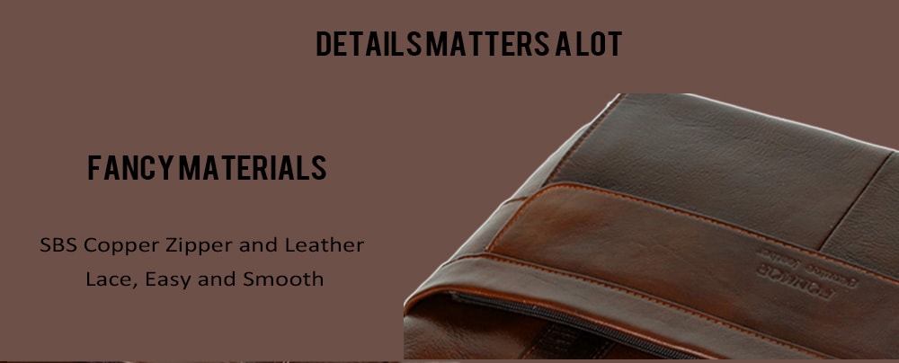 Vintage men's Cow Leather Briefcase Genuine Leather Handbag Laptop Briefcase- Deep Coffee