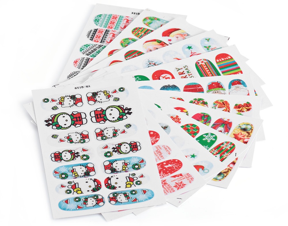 12 Color 3D Stereo Christmas Manicure Jewelry Decal Nail Sticker- 167#