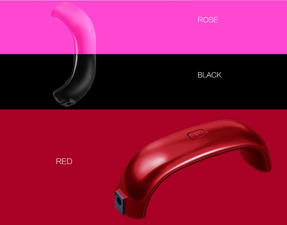 Mini Portable Phototherapy Manicure Nail Drier USB LED Lamp 12W- Red