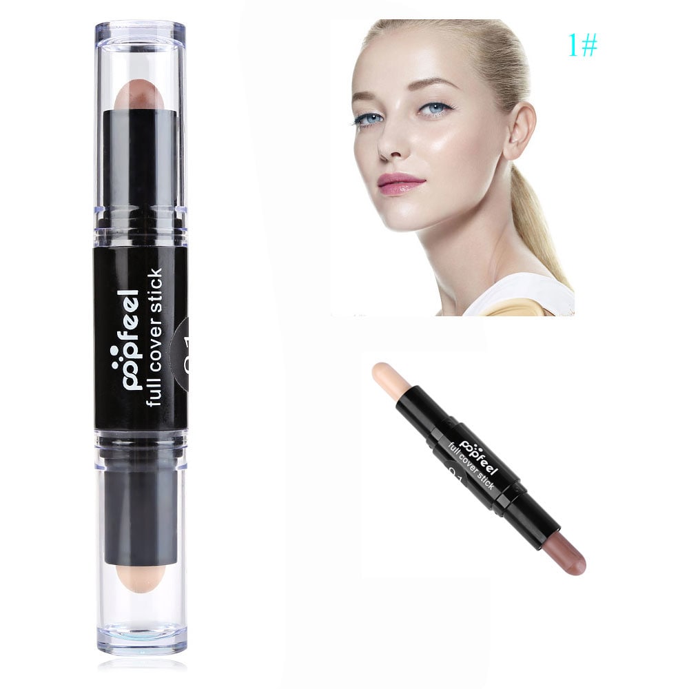 Double Head Natural Full Cover Long Lasting Smooth Concealer- #3