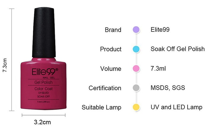 Waterproof Red Shellac Gel Nail Polish- #07