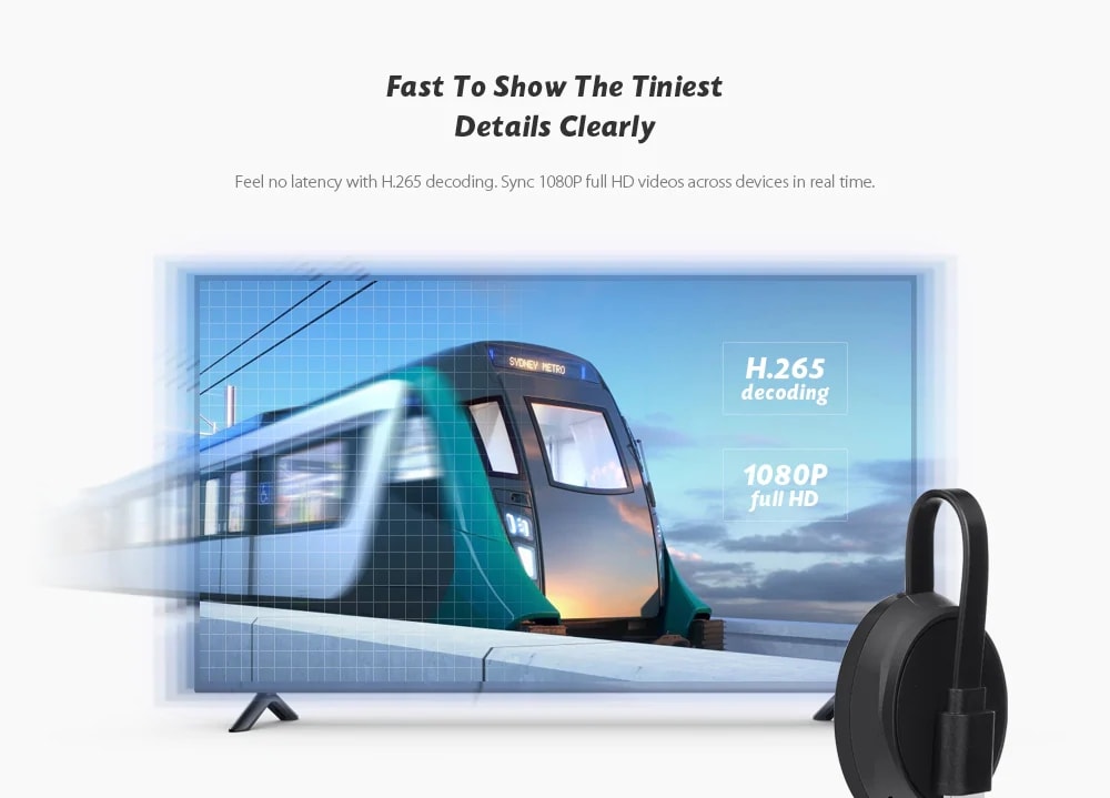 1080P Wireless Wifi Display Dongle Receiver HDMI Miracast DLNA AirPlay Adapter- Black