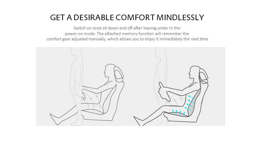 Massage Cooling Car Seat Cushion for Summer - Black